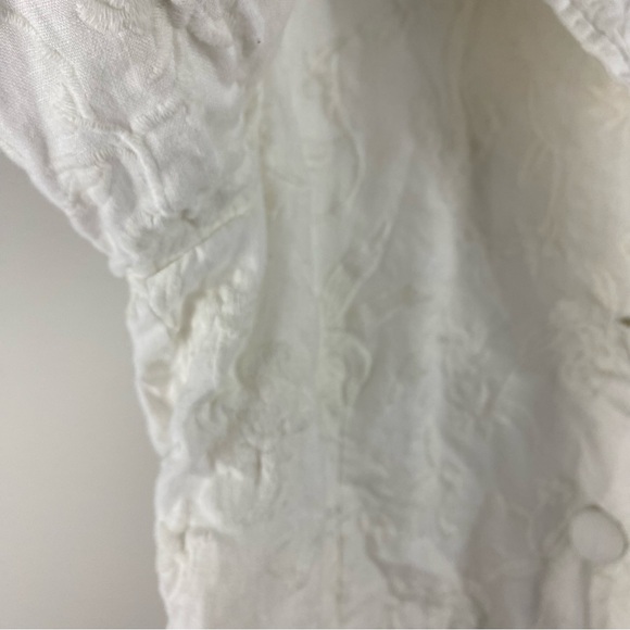 Spiegel Vintage White Embroidered Linen-Blend Blazer - Picture 7 of 14